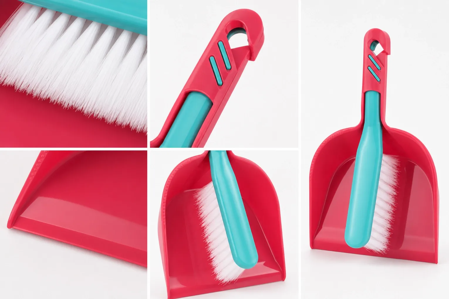 Close-up details of Compact Dustpan and Brush Set