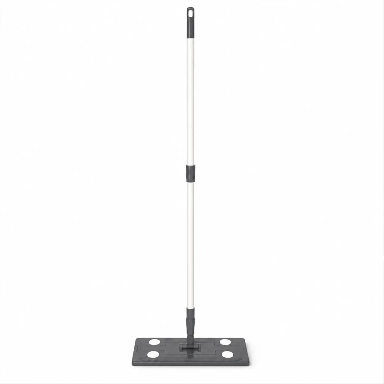 25 x 9.5 cm Clamp-Type Microfiber Flat Mop with 128 cm Handle on a clean white background