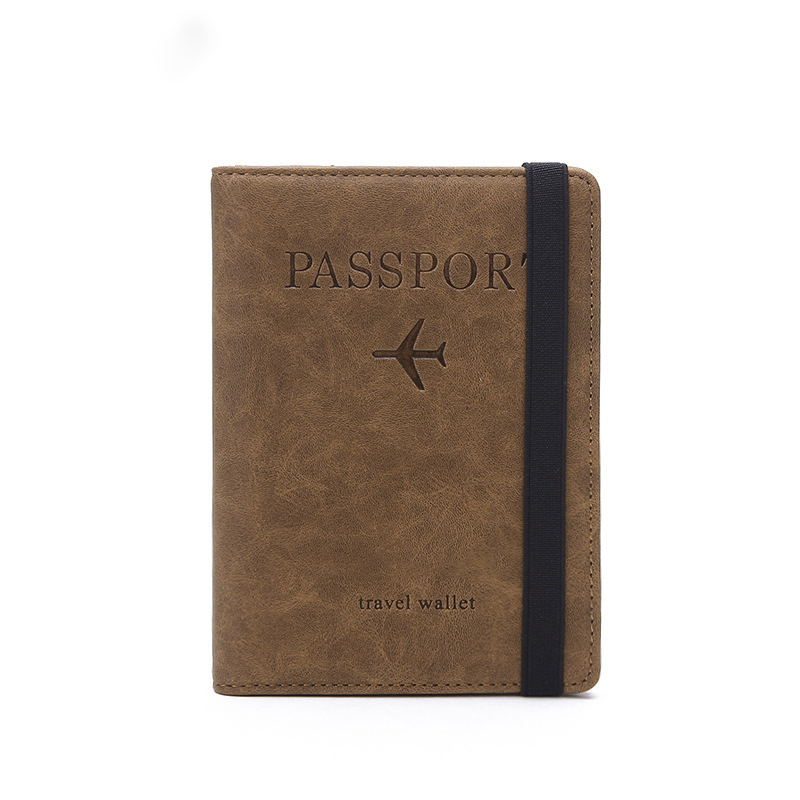 brown passport cover