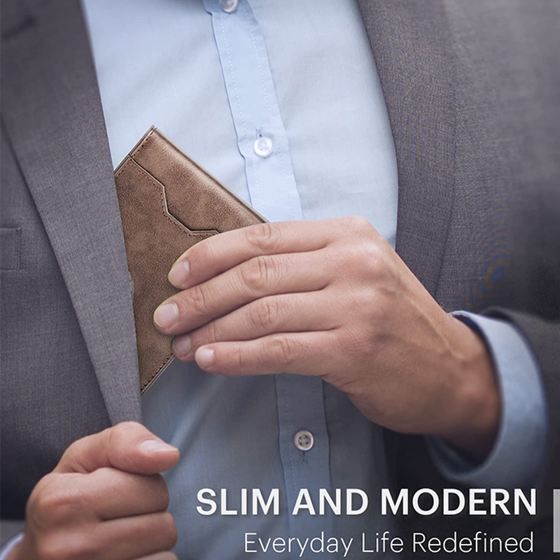 Front pocket wallet slid into jacket pocket