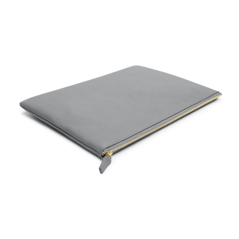 Grey clutch pouch 1