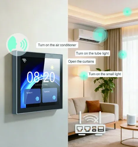 LakiSmart M7 Offline Voice Control Switch (4-Inch / 5-Inch)