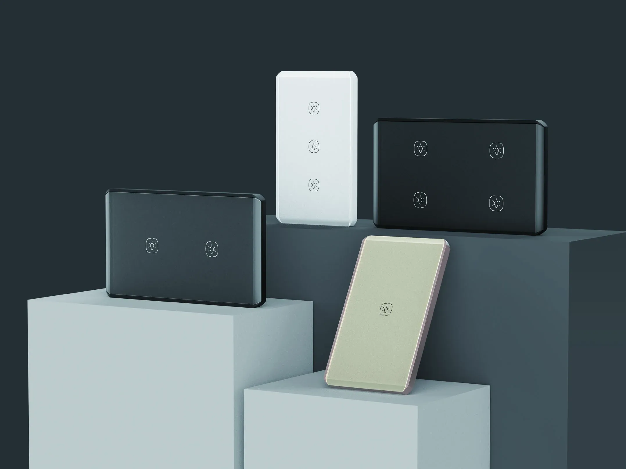LakiSmart US-Standard Curved Glass Smart Switch
