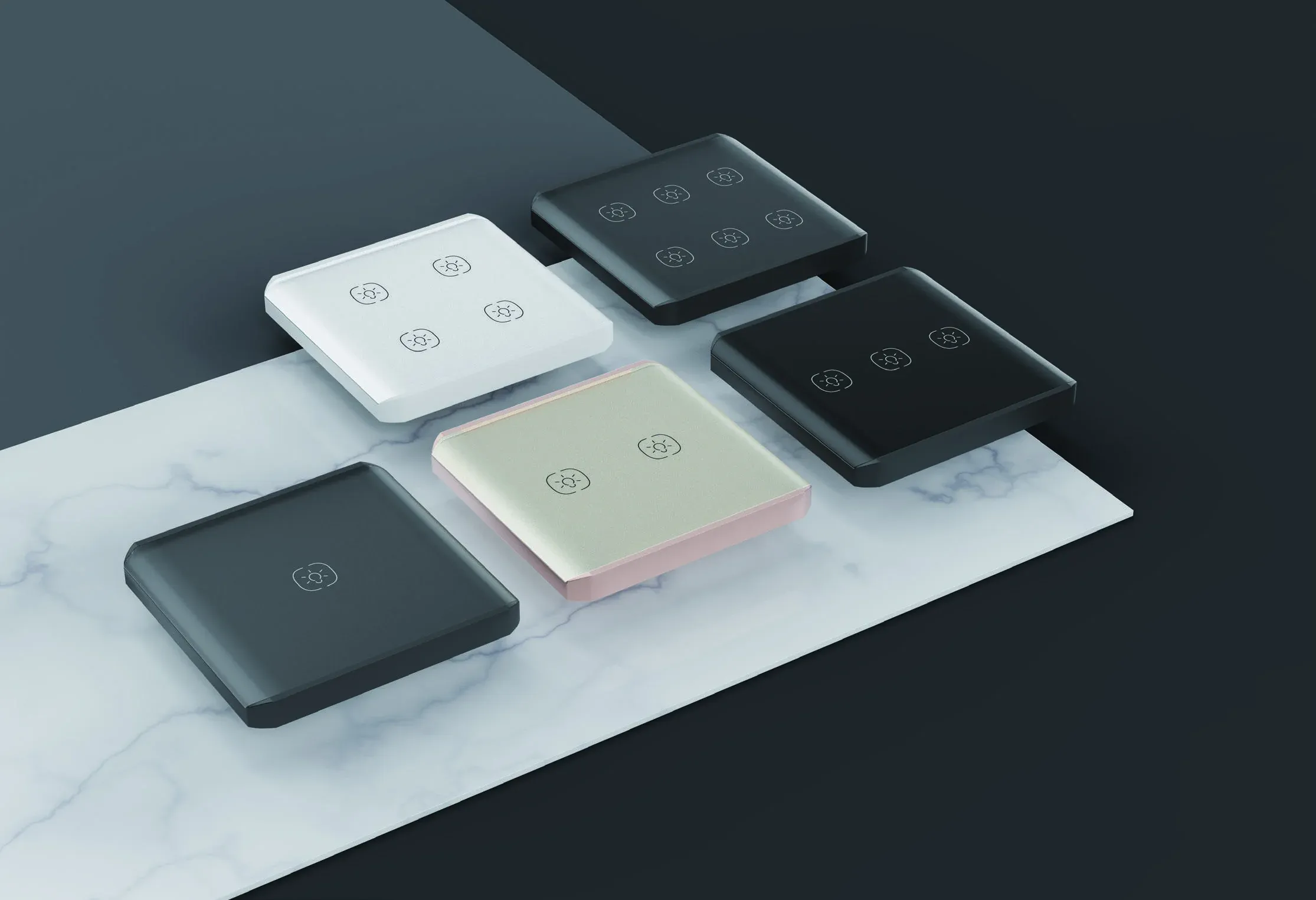 LakiSmart EU-Standard Curved Glass Smart Switch