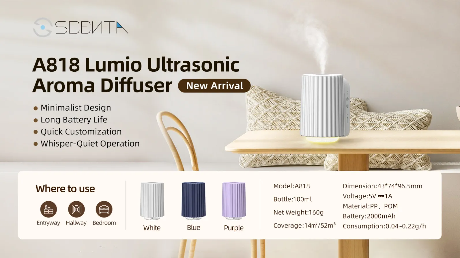 CS-A818 Home Aroma Diffuser China sourcing product image