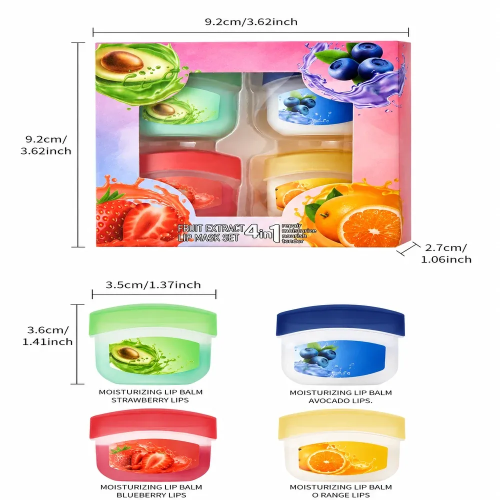 4-Piece Fruit Lip Mask Set photo 02