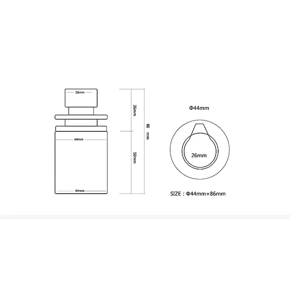 40 ml Felt-Hat Emulsion Bottle with Rotary Pump photo 03 technical drawing