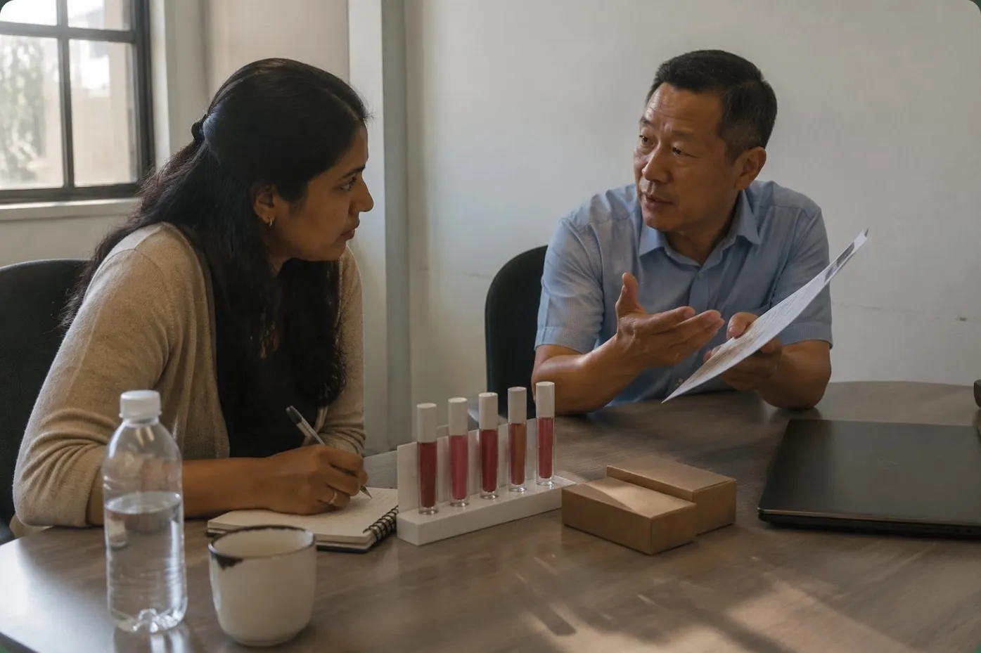 Ways to offer suppliers reduced risk for a lower lip oil or lip tint MOQ (ID#3)