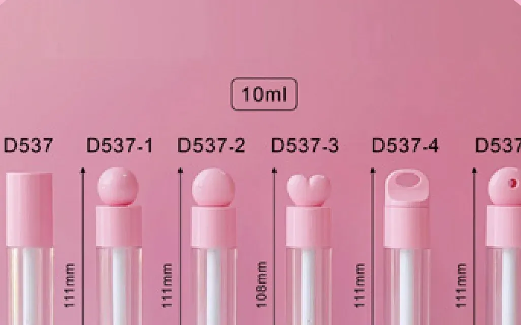 10 ml lip gloss tube with pink cap photo 02
