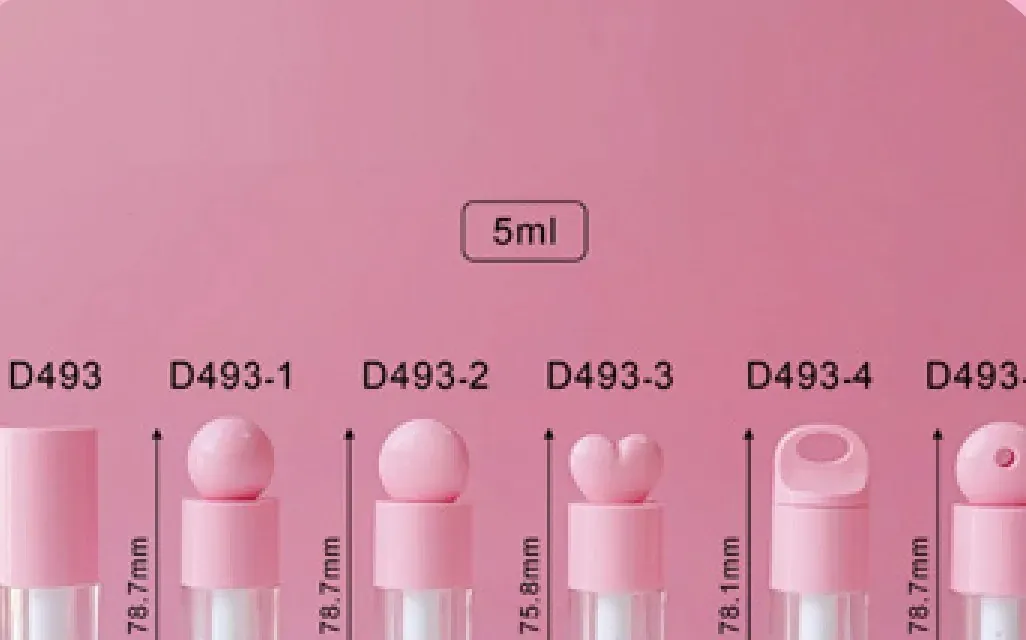5 ml lip gloss tube with pink cap photo 02