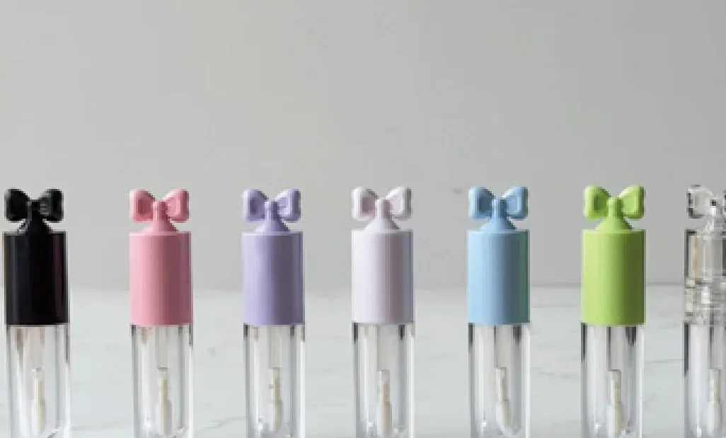 2.5 ml lip gloss tube with pastel bow cap photo 02