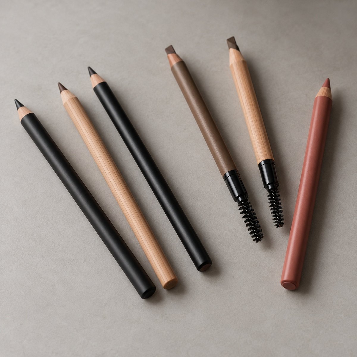 Unbranded makeup pencil assortment with eyeliner brow and lip liner