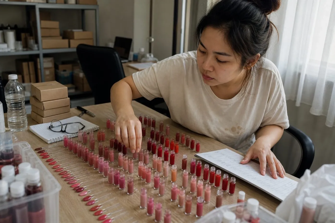 Balancing MOQ and Budget Balancing MOQ against budget, packaging, and target market for lip makeup orders (ID#5)