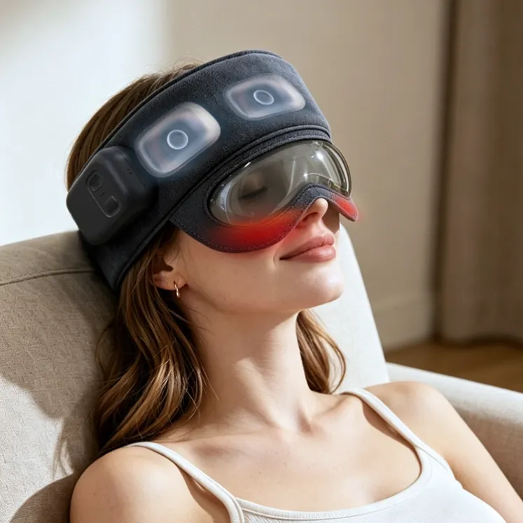 1-Wireless head massager with air compression and heat therapy