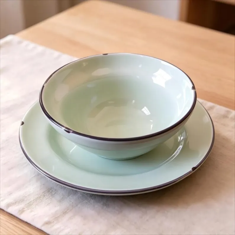 Ceramic Bowl With Tray (4)