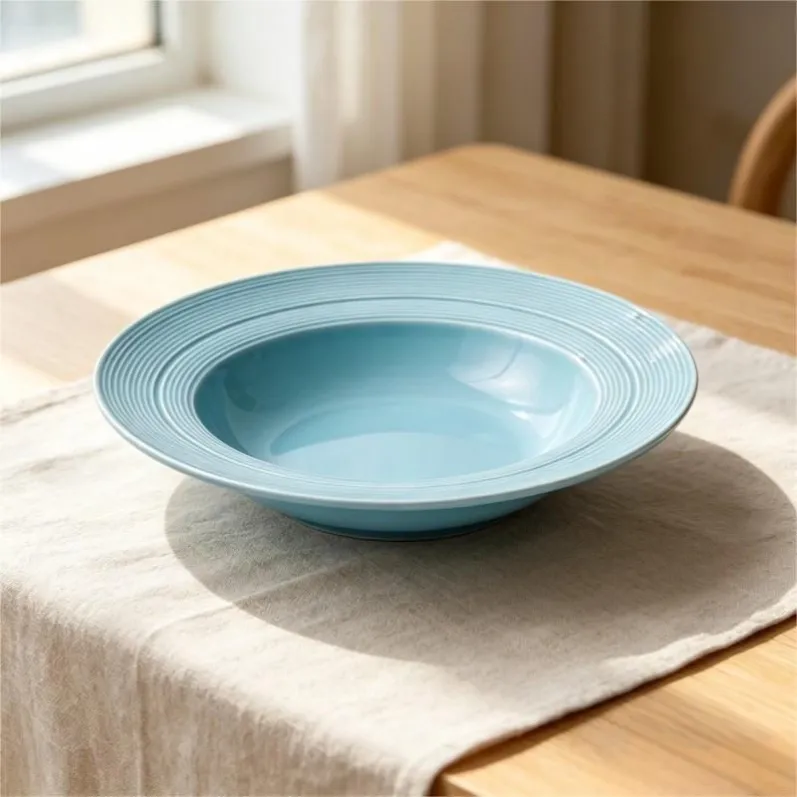 Straw hat shape ceramic bowls (2)