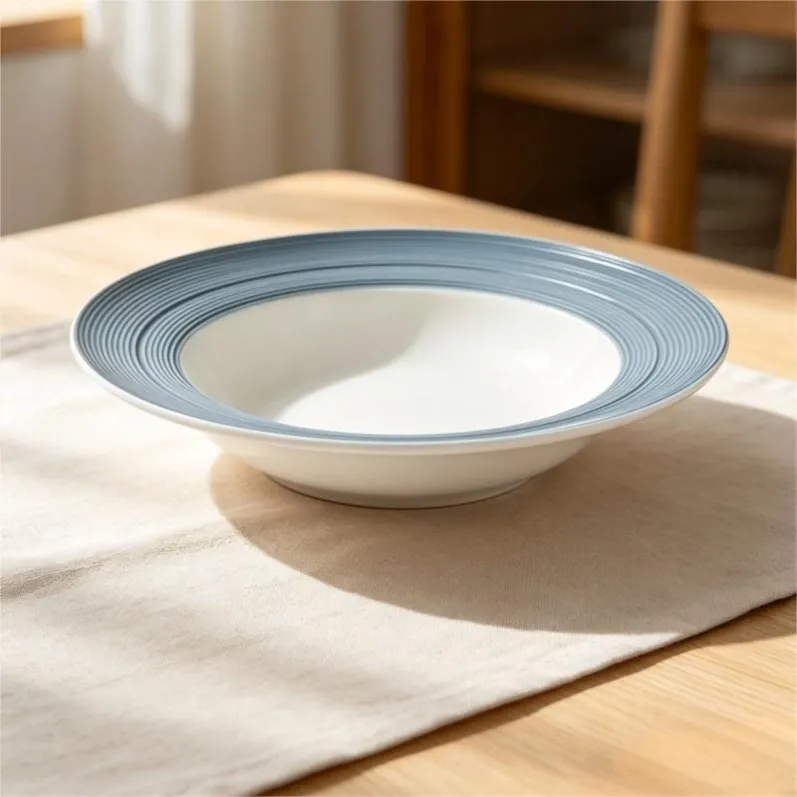 Straw hat shape ceramic bowls (5)