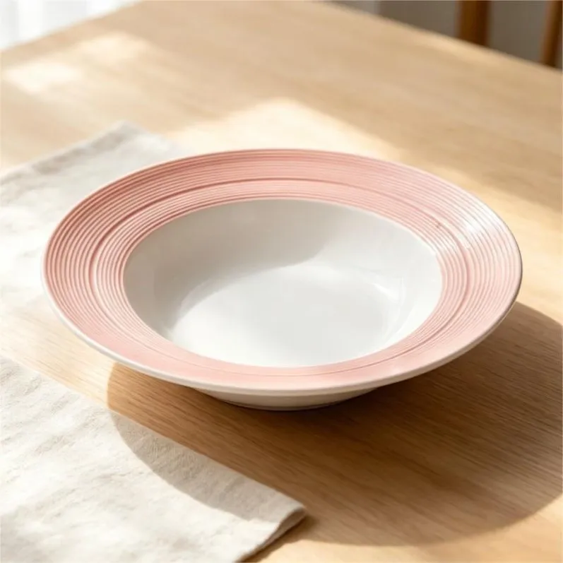 Straw hat shape ceramic bowls (7)