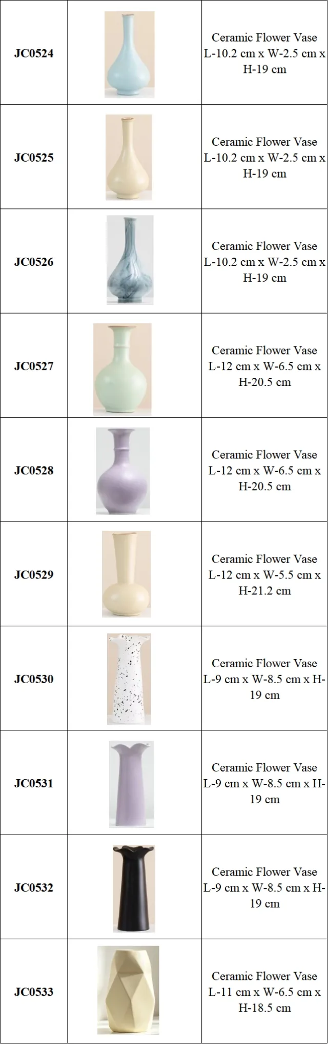 Jiachen Ceramic Flower Vase