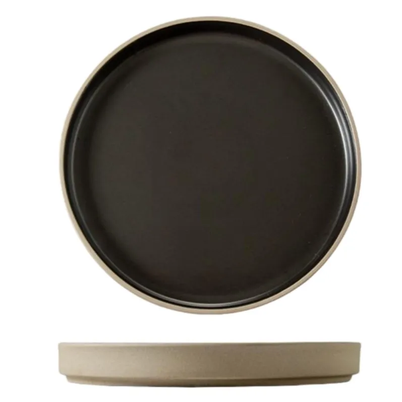 Plate-Natural with black inside