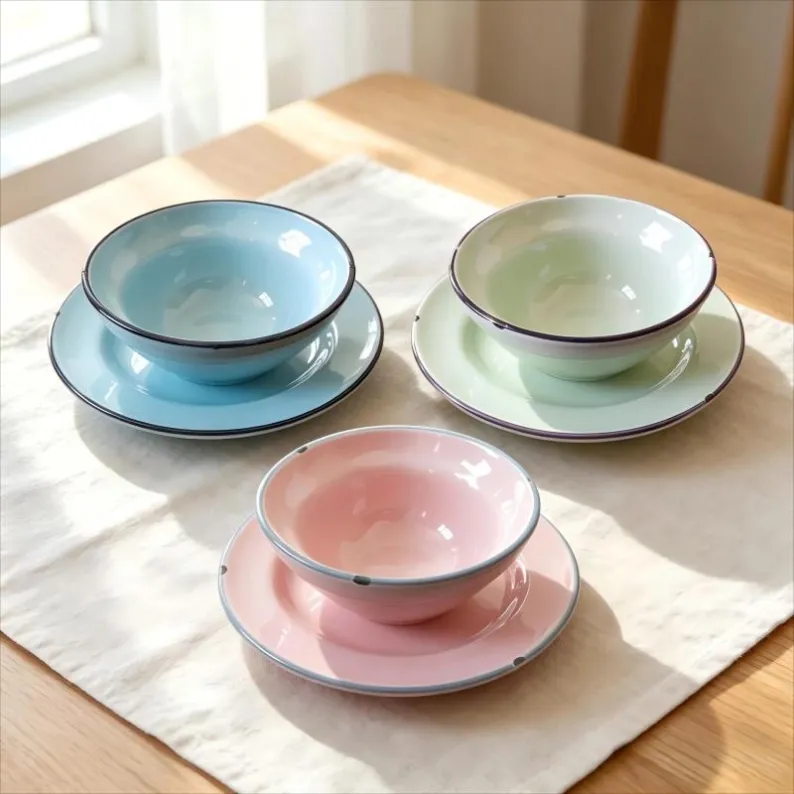 Ceramic Bowl With Tray (2)