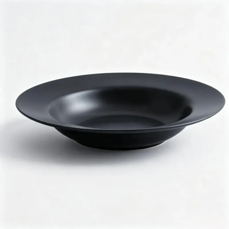 Solid Black Hat Shaped Ceramic Plates (1)