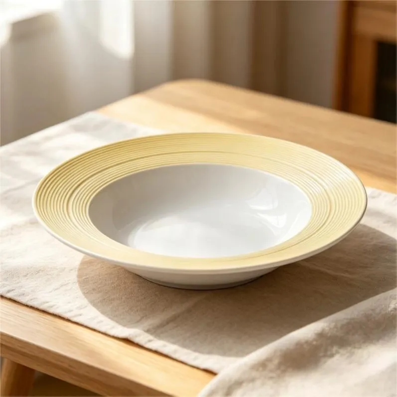 Straw hat shape ceramic bowls (1)