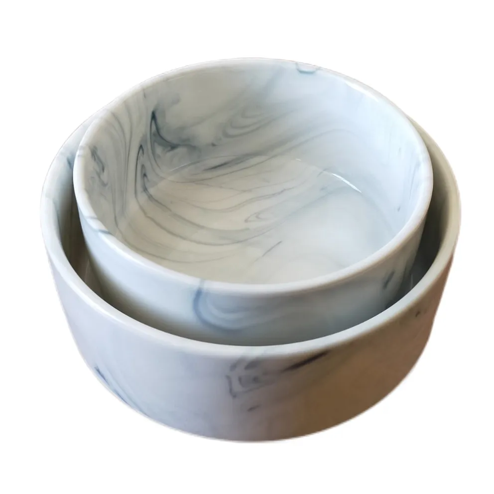 Bowl-Marble Blue