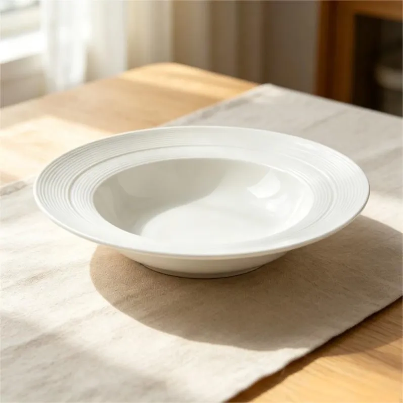 Straw hat shape ceramic bowls (3)