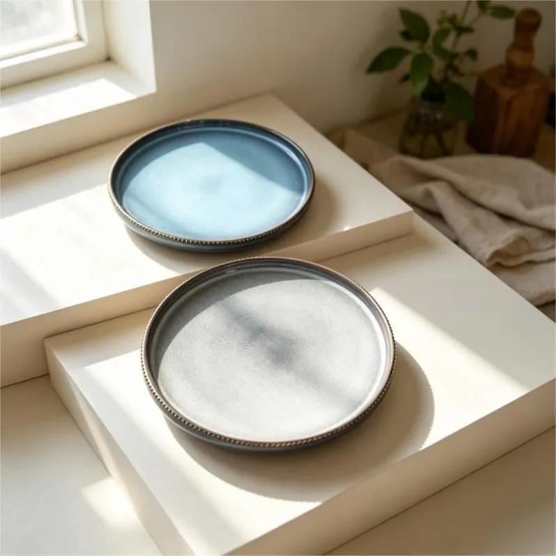 10 Inch Kiln Glazed Ceramic Plates (6)