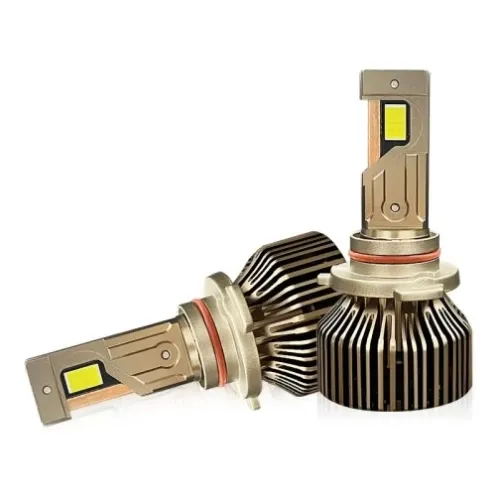 LED headlight bulb pair with visible mounting bases