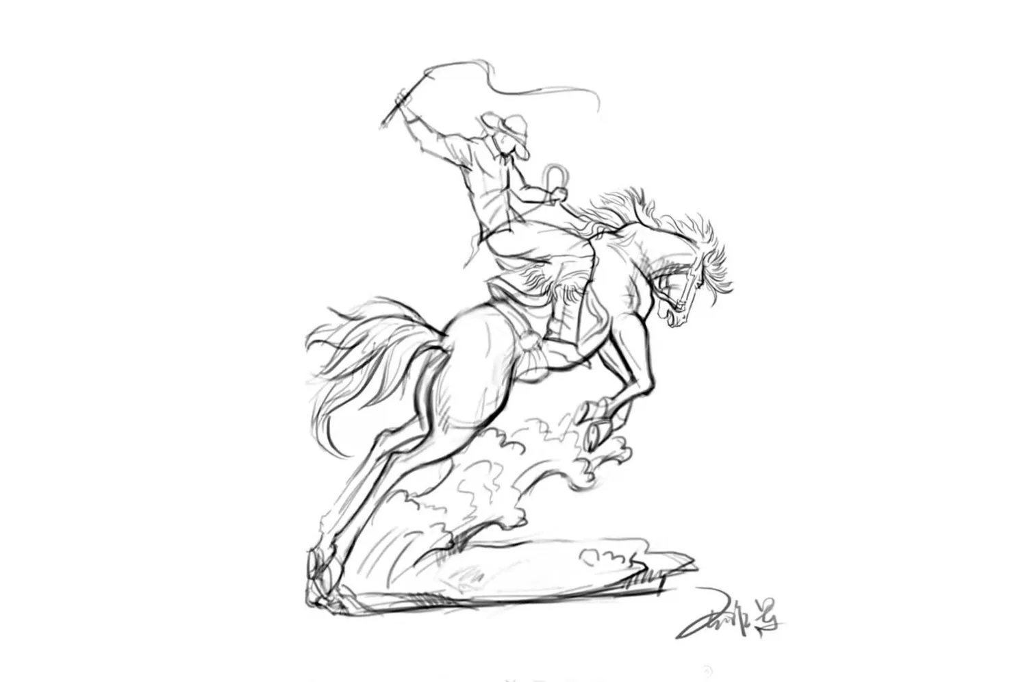 Custom bronze horse sculpture 1500X1000