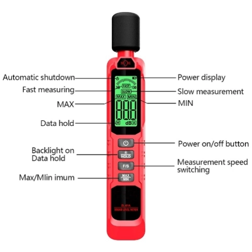 ZL81A red Noise meter (2)