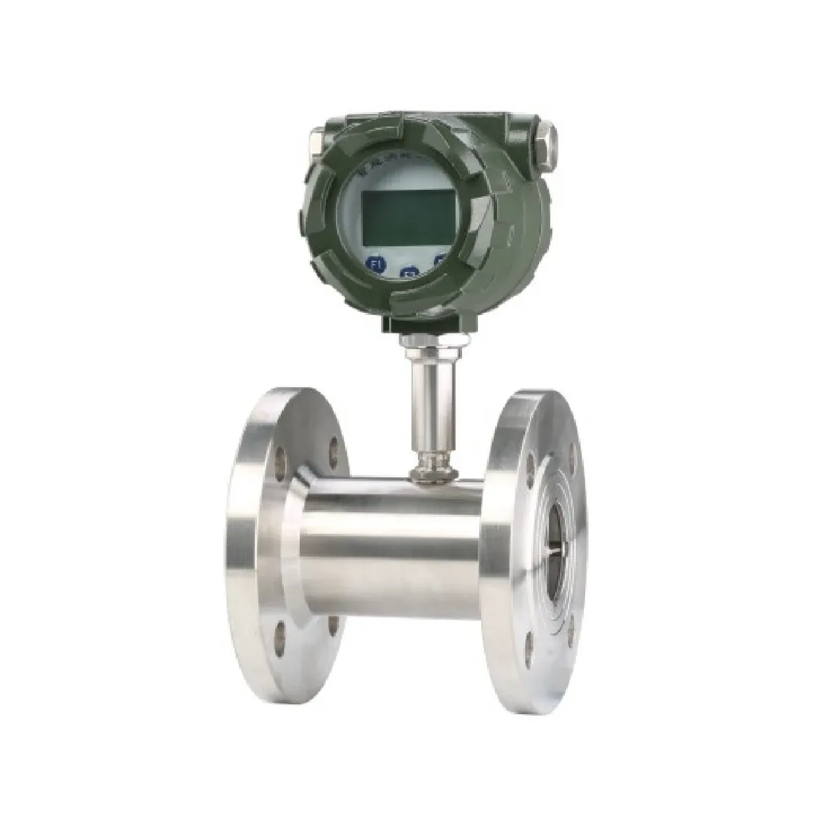 LW flanged turbine flow meter with electronic display for clean liquids