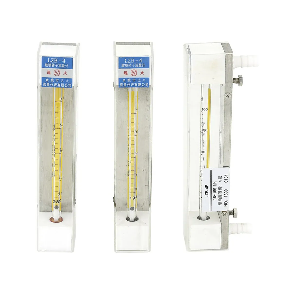 LZB-4F, LZB-6F and LZB-10F anticorrosive small glass tube rotameters with PTFE base