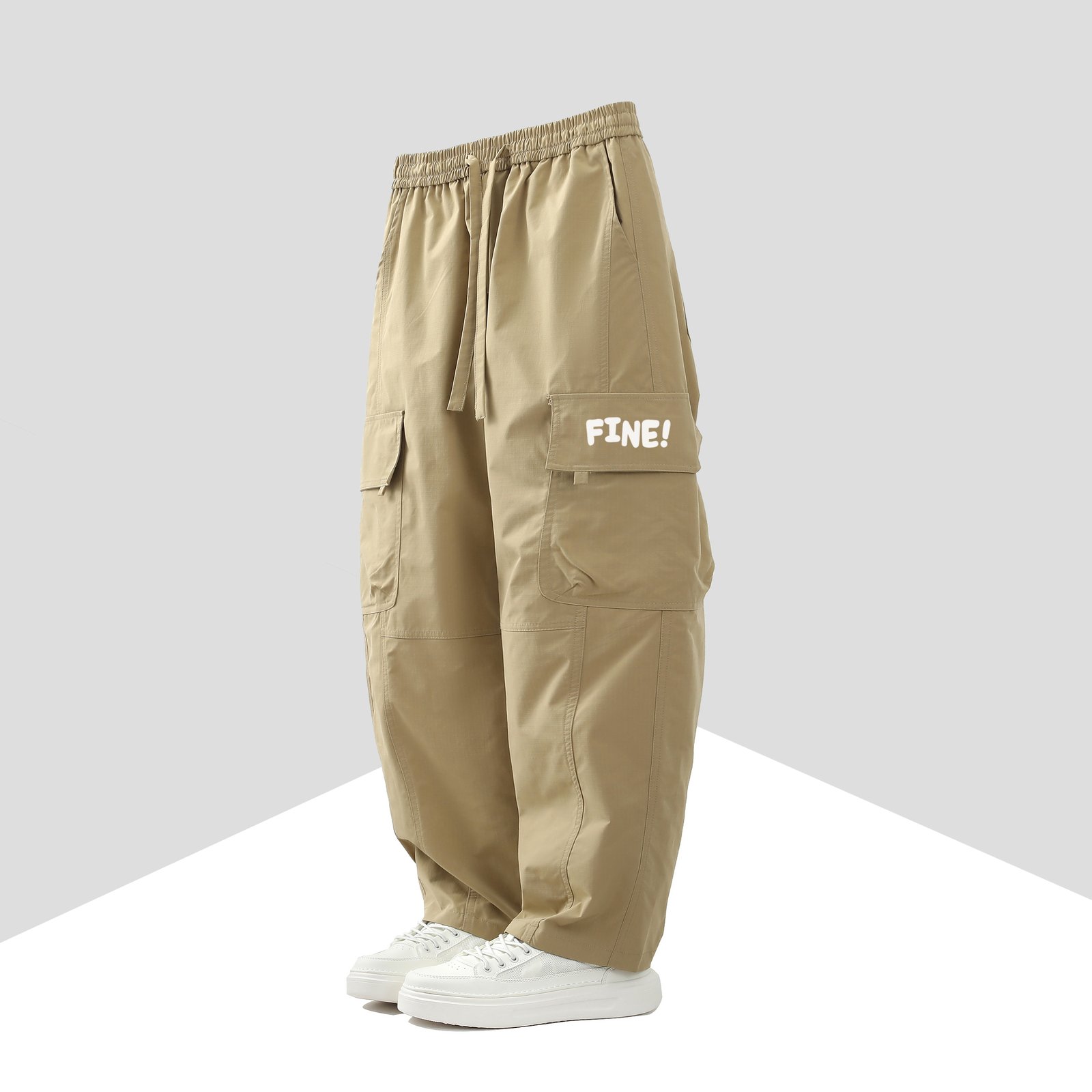 High-count cotton twill casual pants with slight stretch, tapered fit, OEM pants manufacturing