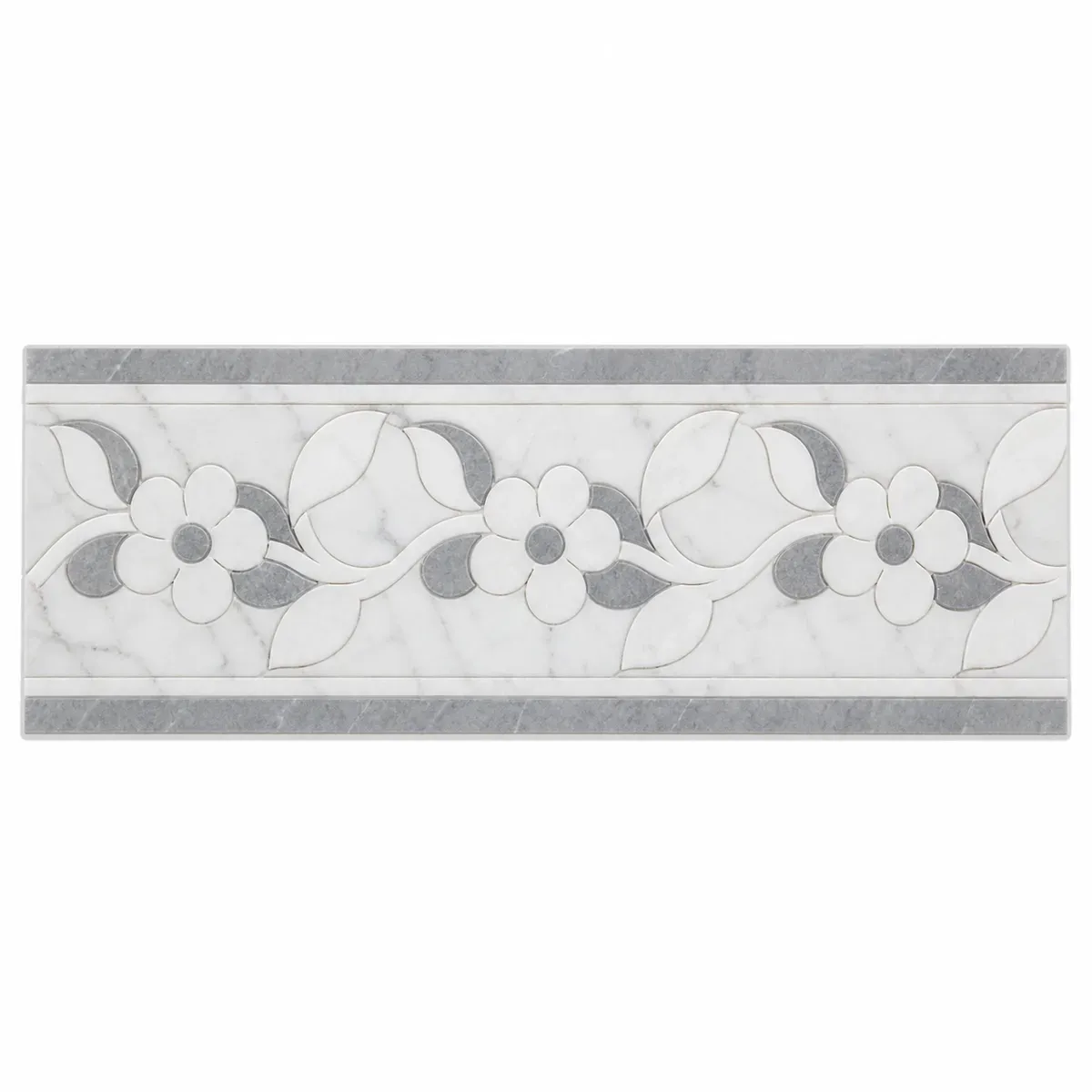 carrara-white-floral-waterjet-border-mosaic-hero