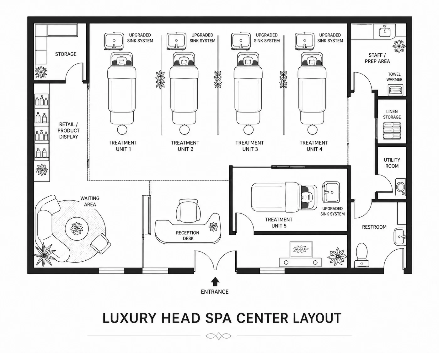 LUXURY HEAD SPA CENTER LAYOUT