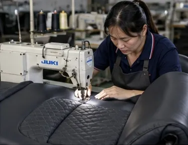 salon beauty furniture upholstery sewing fabric QC