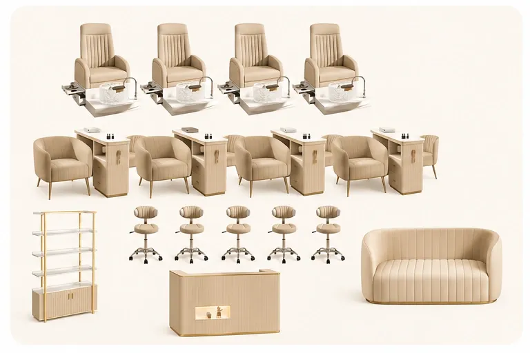 full service nail lounge package