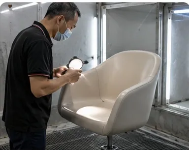 salon beauty furniture surface finishing coating check
