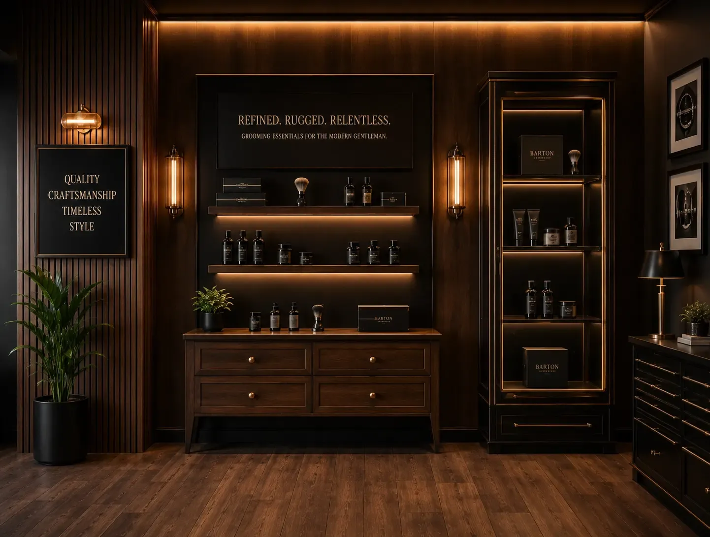 Barber Shop Retail Display Area