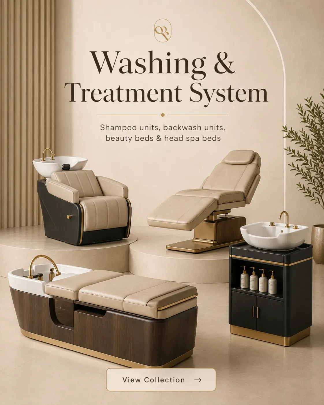 Salon Beauty Furniture Washing & Treatment System