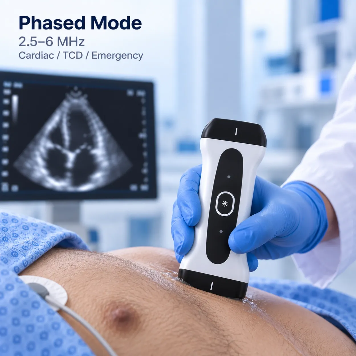 wireless ultrasound probe with mobile app