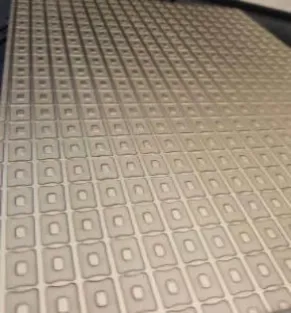 Embossed stainless steel texture