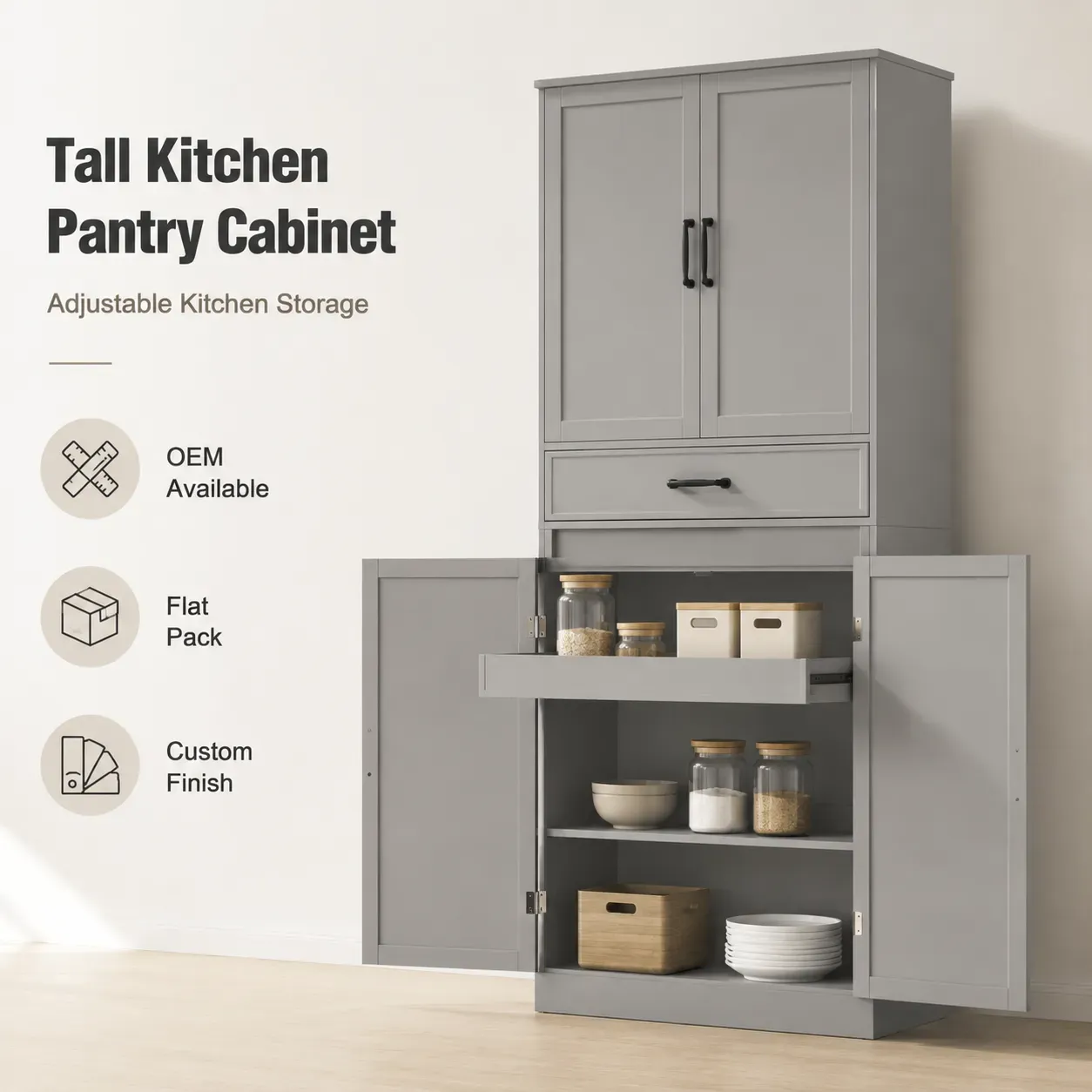 tall-kitchen-pantry-cabinet-adjustable-storage