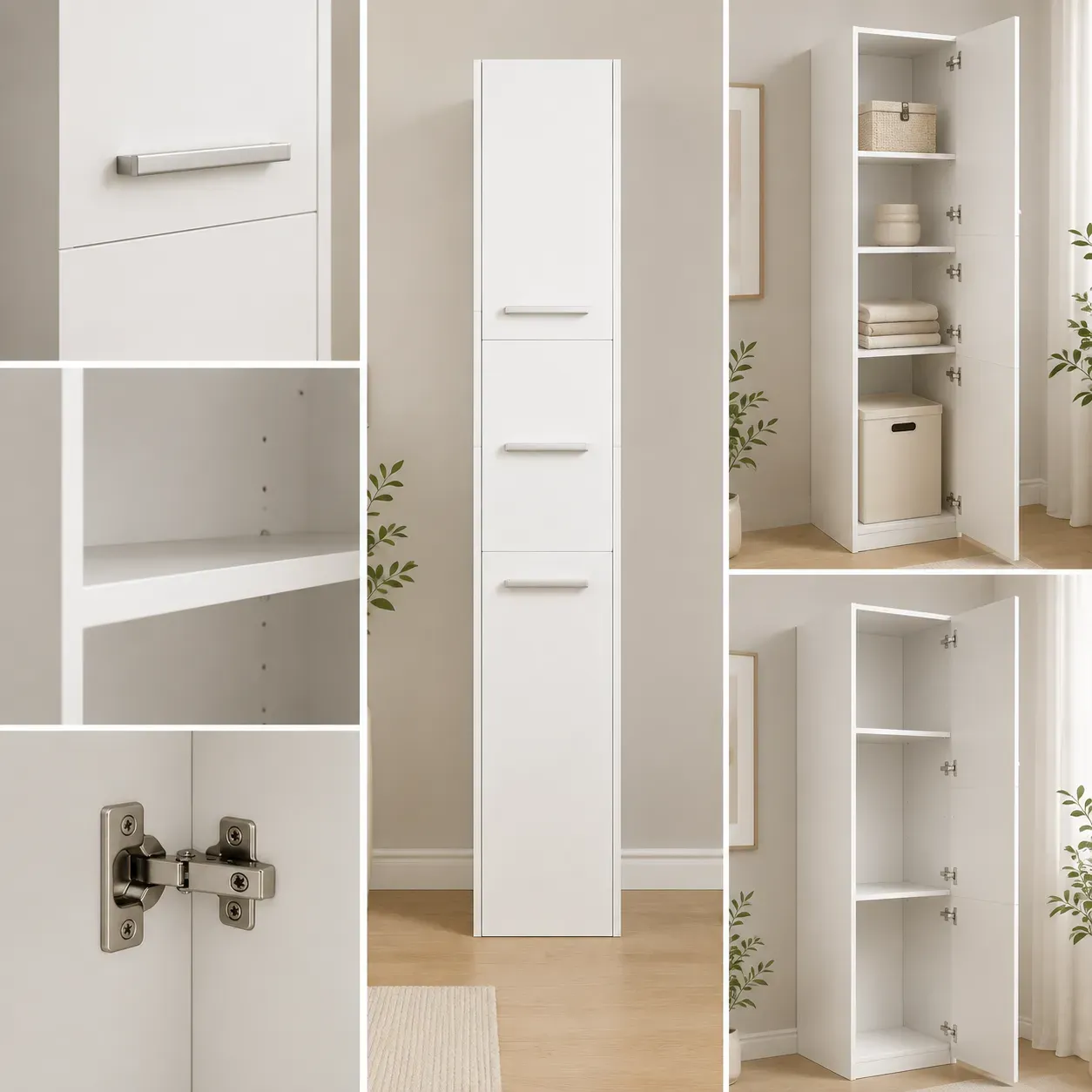 Scandinavian painted panel cabinet with flexible home storage solution