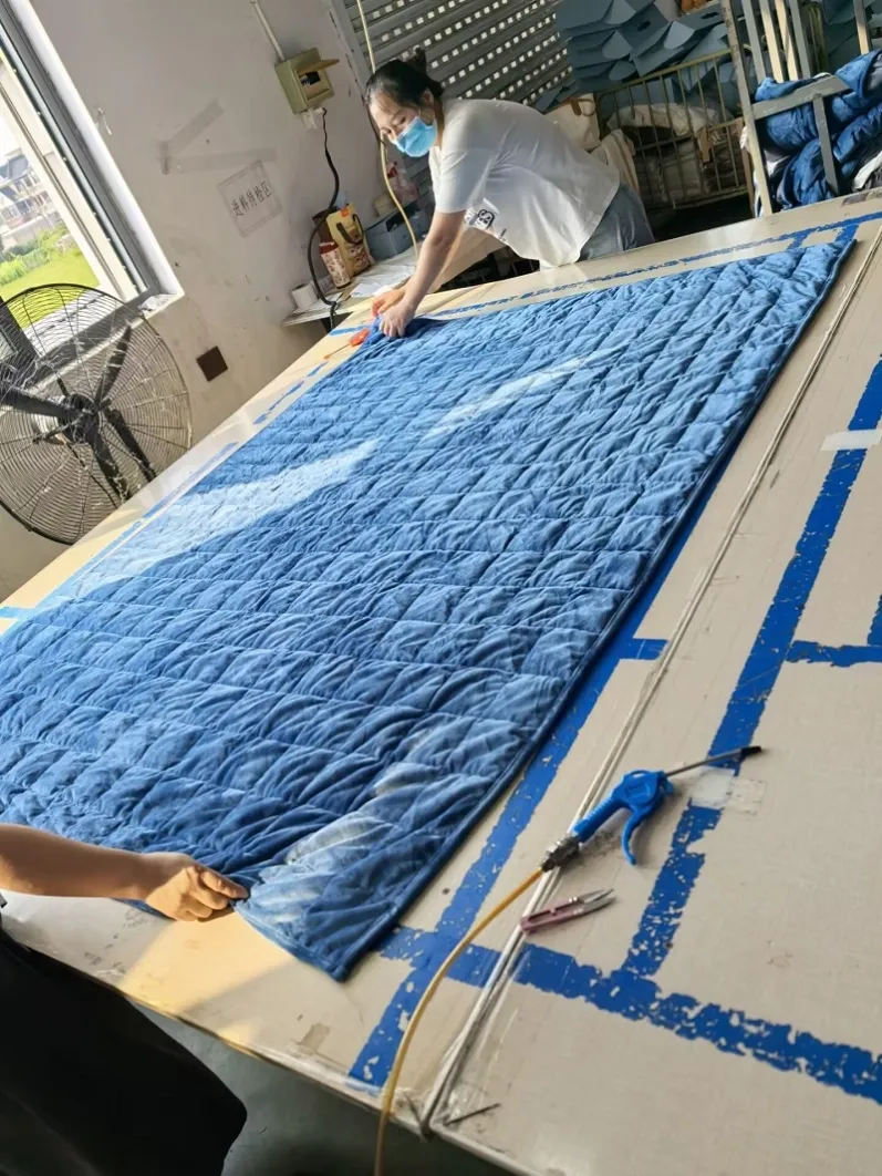 blue minky weighted blankets