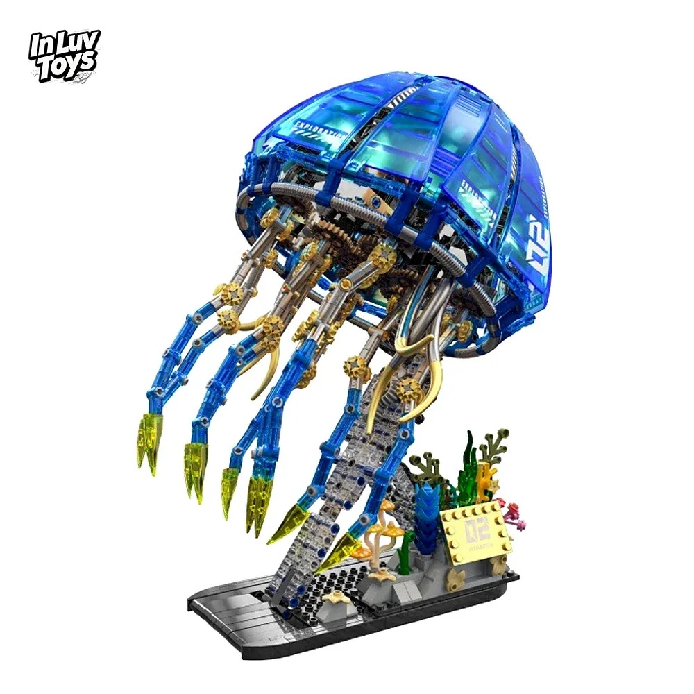 Bionic mechanical jellyfish light building block toy1