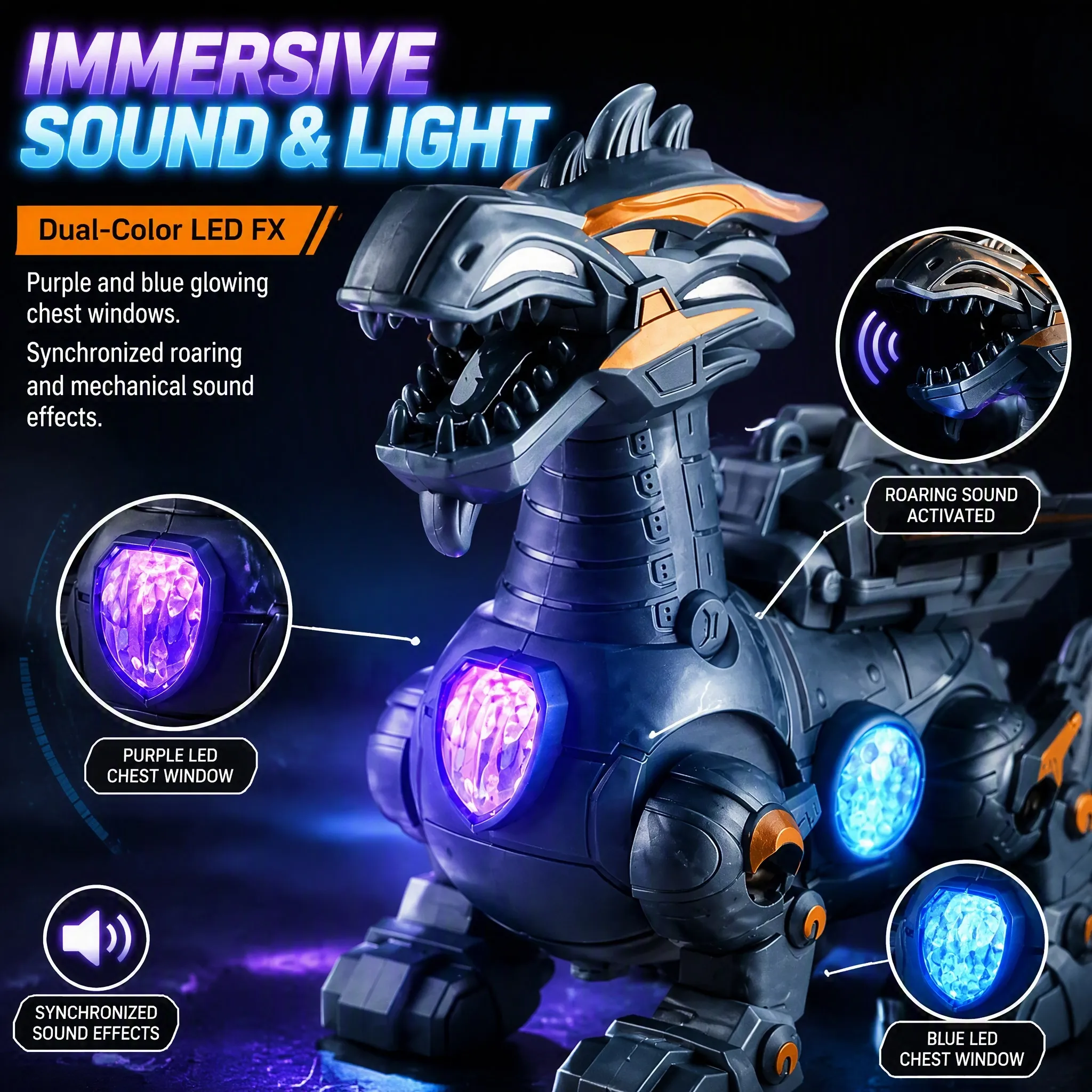 Wholesale Walking Robot Dragon Toy with Leash2